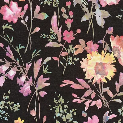 Immagine prodotto di Profhome 790612-GU Carta da parati floreale con accenti metallici nero rosa giallo 5,33 m2