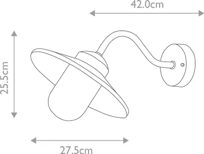 Produktbild von Elstead Klampenborg Außen-Wandleuchte E27 26cm Schwarz IP44