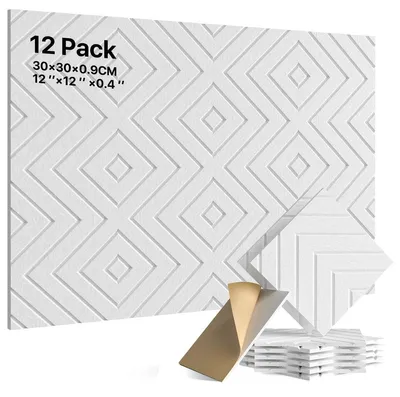 Produktbild von Akustikpaneel Schallabsorber Akustikplatten - Selbstklebend - Polyester - Zickzack-Design