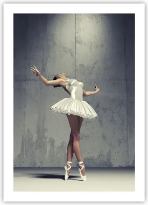 Produktbild von Poster - Poster ohne Rahmen - Ballerina Weiß Wand - 50x70 cm - Wand Bild - Wanddeko - Wandbilder - Kunstposter - Wandposter - Bilder - Kunstdruck - Wanddekoration - Wandbild - P2XPA50x70-4344