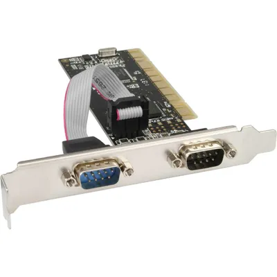 Produktbild von InLine Schnittstellenkarte, 2x 9pol seriell, PCI, PCI, 9pin, MCS9865, 0,1152 Gbit/s, 1,3 mm, 65 g