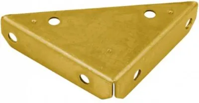 Produktbild von 10x Eckplatte 100x100x28x2,0 mm gelb verzinkt