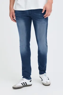 Obrázok produktu pre Blend Pánske džínsové nohavice BHJet Nohavice s rozrezanými vreckami Pútka na opasok Strečová bavlnená zmes Slim fit