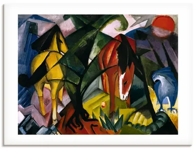 Produktbild von ARTland Leinwandbild Pferde und Adler. 1912 Größe: 120x90 cm