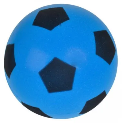 Image de Ballon de football en mousse bleu 20 cm - taille 5 - jeu plein air