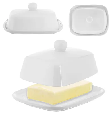 Productafbeelding van Boterkruk, porselein, elegant design, WIT
