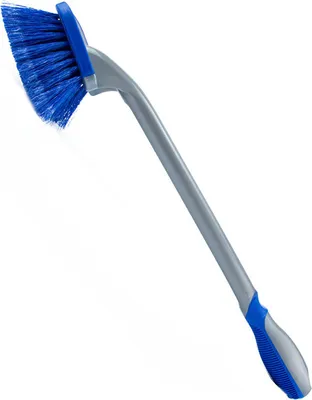 Image de Brosse de nettoyage des roues de voiture Poils fins antidérapants Long manche Brosse de nettoyage des pneus d'automobile
