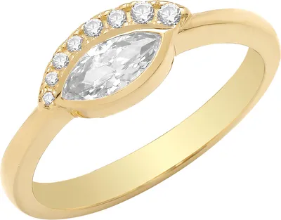 Produktbild von Modischer 9 Karat (375) Gold Damen - Ring mit Zirkonia, 49 (15.6); TRS35246RSJ