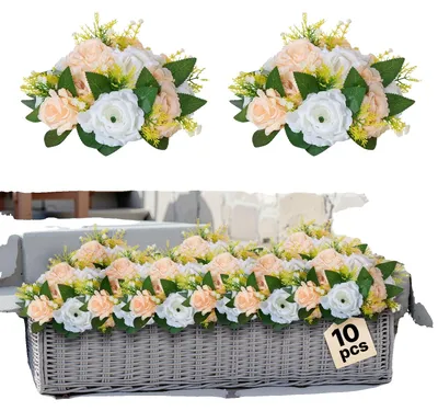 Zdjęcie produktu dla Vevor Premium Sztuczne Kwiaty Kule 10 Szt 240X240X120 Mm Dekoracja Stołu