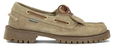 Imagen del producto de Mocasines de ante para mujer, color beige, marca SEBAGO, talla 6.5