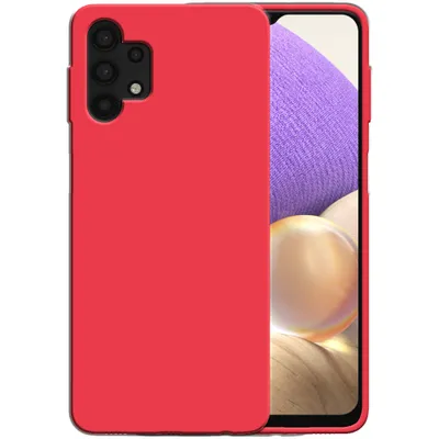 Image de Smartphonica Étui en silicone pour
  Étui pour Samsung Galaxy A32 5G avec intérieur souple - Rouge