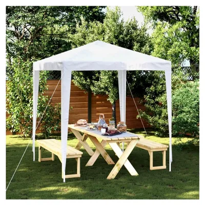 Produktbild von Partyzelt 2 x 2 m Weiß, Campingzelte für Garten und Veranstaltungen
