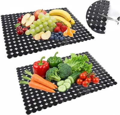 Produktbild von Spülbeckeneinlage 2 Stück, 40x30 cm, PVC Spülmatte Zuschneidbar, Schnell Ablaufend, Für Küchenspüle Schutzmatte