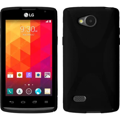 Produktbild von PhoneNatic Case kompatibel mit LG Joy - schwarz Silikon Hülle X-Style + 2 Schutzfolien