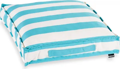 Produktbild von H.O.C.K. Classic Streifen Outdoor Matratzenkissen 50x50x10cm türkis