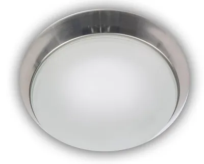 Produktbild von Niermann LED 14W Deckenleuchte satiniert Glas Klarrand, Nickel matt, 40cm, warmweiss, Germany