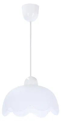 Obrázok produktu pre Závesný luster BRATOK - 1xE27, 60W, 18cm, okrúhly, biely