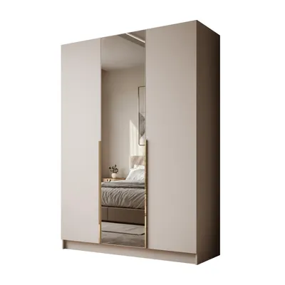 Produktbild von Kippschrank AUREL KASCHMIR 3D, Gold Chrom Griffe, Spiegel