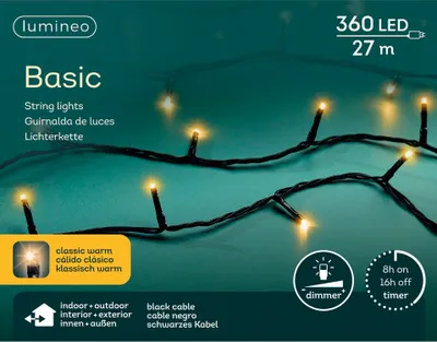 Produktbild von LED Basic-Beleuchtung Outdoor L.2700cm 360L schwarz/klassisch warm