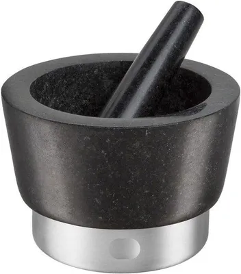 Produktbild von Famanu Mörser und Stößel, Ø 11 cm, robustes Design für Kräuter und Gewürze