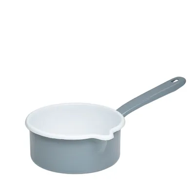 Image de Riess Casserole à long manche avec grand bec Ø14cm 0,8L Pure Grey émail