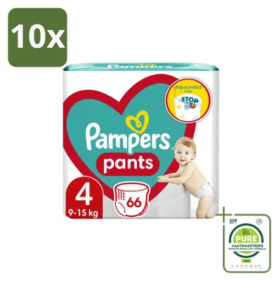 Zdjęcie produktu dla 10 sztuk pieluchomajtki Pampers, rozmiar 4, 9–14 kg - opakowanie zbiorcze