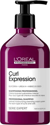 Zdjęcie produktu dla L'Oreal Professionnel, Serie Expert Curl Expression, Glycerin + Urea H + Hibiscus Seed, szampon do włosów, intensywnie nawilżający, 500 ml