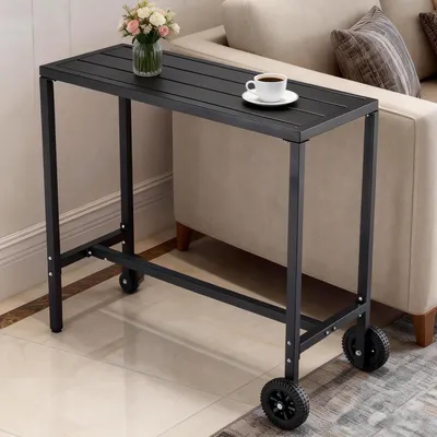 Productafbeelding van Buitentafel Bartafel - Zwart - 99x41x94 cm - Metaal - Rechthoek