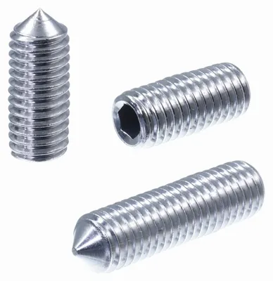 Produktbild von SECCARO Gewindestift mit Spitze M8 x 25 mm, Edelstahl V2A VA A2, DIN 914 / ISO 4027, Innensechskant, 20 Stück