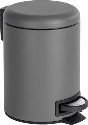 Image de Poubelle à pédale gris foncé de 3 litres pour salle de bains