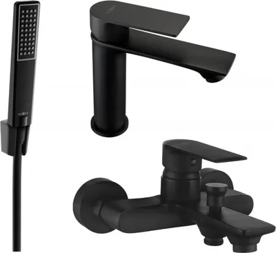 Produktbild von Mexen Royo R72 Badewannenset, Schwarz - 72203R72-70