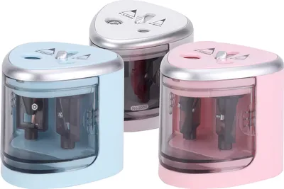 Obrázok produktu pre Multifunkčné automatické elektrické orezávátko na batérie s 2 otvormi (6-8 mm / 9-12 mm) pre domáce školy Študent Silver
