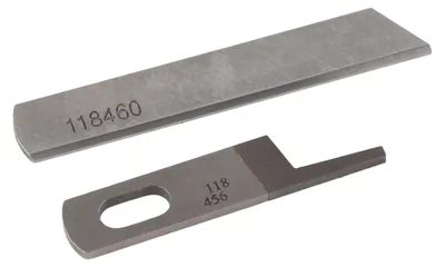 Overlock-Messerset, Ober- und Untermesser, Stahl, 4-teilig