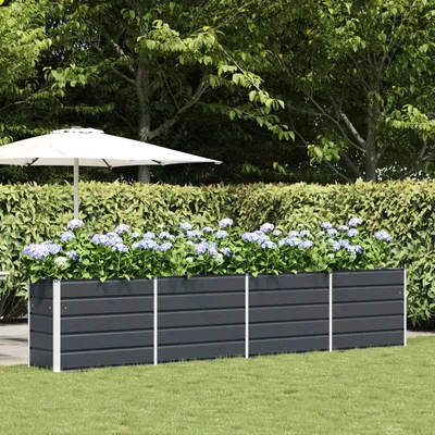 Produktbild von "Schlussverkauf" Pflanzkübel im Garten - 1 pc - Blumenbeet/Gartenbeet - Anthrazit 480x50x45 cm Verzinkter Stahl C13556