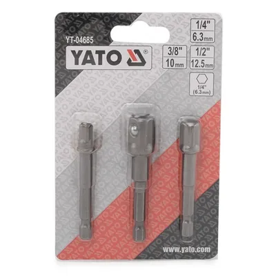 Produktbild von Yato YT-04685, Stahl, Sechskantschaft, 25,4 / 4 mm (1 / 4"), 3 Stück(e)
