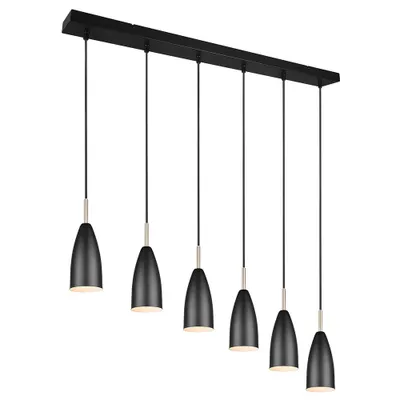 Produktbild von Hängeleuchte, schwarz-matt, Höhenverstellbar, L 90 cm