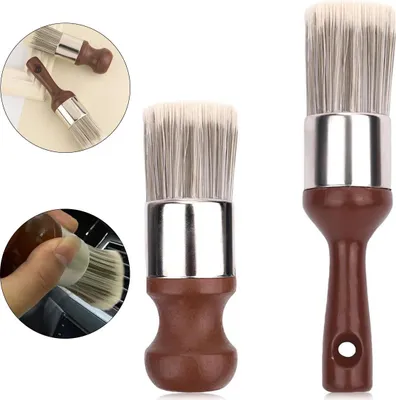 Produktbild von 2er Set Lederpflege Bürsten, PET-Borsten Wachsbürste, langlebig & schonend, für Möbel und Autointerieur
