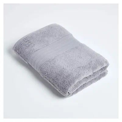 Produktbild von Hellgraues Badehandtuch aus 100% Supima-Baumwolle, 550 g/qm, Zero-Twist-Duschhandtuch 70 x 130 cm