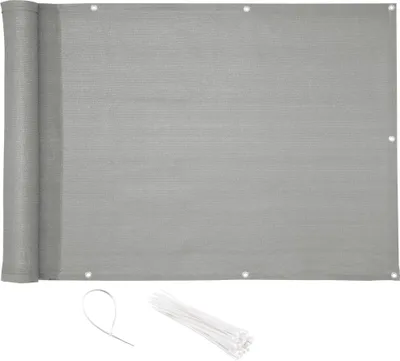 Produktbild von Sichtschutz HDPE mit Kabelbinder 0,75x6 hellgrau High Density Polyethylen 185g/m²