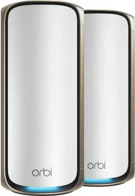 Image de NETGEAR Orbi 970 Series Quad-Band WiFi 7, 2-Pack, Gris, Intérieur, Satellite réseau, Quad-band (2.4 GHz / 5 GHz-1 / 5 GHz-2 / 6 GHz), Wi-Fi 6 (802.11ax), 11530 Mbit/s
