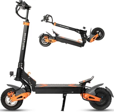 Produktbild von MAXTURN X1 Elektroroller - 48V15.6Ah 10'' Tubeless E-Scooter Aluminiumrahmen - Schwarz