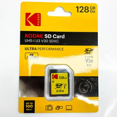Obrázek produktu pro Paměťová karta Kodak 128GB SD UHS-I U3 V30 100Mb/s