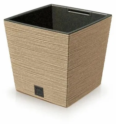 Obrázek produktu pro Květináč FURU SQUARE LOW ECO WOOD 24cm naturo