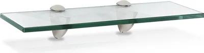 Image de Étagère en verre Étagère murale Étagère de salle de bain Étagère en verre transparent 40x10 cm 8 mm