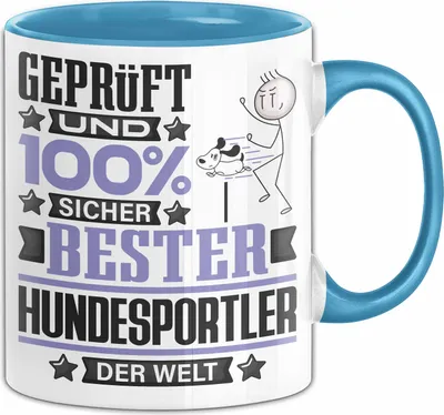 Produktbild von Hundesportler Geschenk Lustiger Spruch für Hundesportler Geschenkidee Bester Hundesportler Der Welt (Blau)