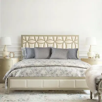 Produktbild von Bett Polster Design Luxus Doppel Hotel Betten Beige Luxus Hotel Neu 180x200cm