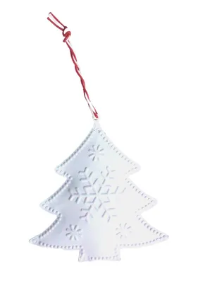 Image de Décoration de Noël en métal Cœur Étoile Sapin Décoration d'arbre de Noël, Variante:Sapin blanc