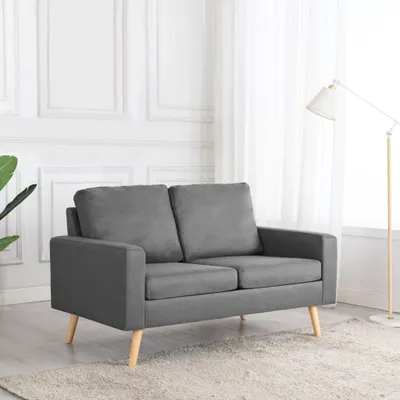 Produktbild von The Living Store 2-Sitzer-Sofa Hellgrau Stoff