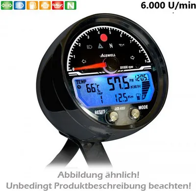 Produktbild von Acewell Tachometer ACE-4367AS 80mm Aluminium 68mm