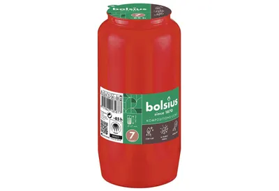 Produktbild von Bolsius Kompositions-Öllicht Nr. 7 rot 1 Stück